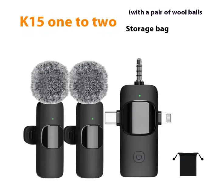 Wireless Collar Clip Microphone Three-in-one Three Connector Mini Microphone 35 Hole