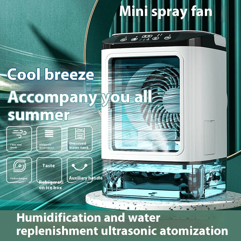 Dual Spray USB Portable Air Cooler Fan